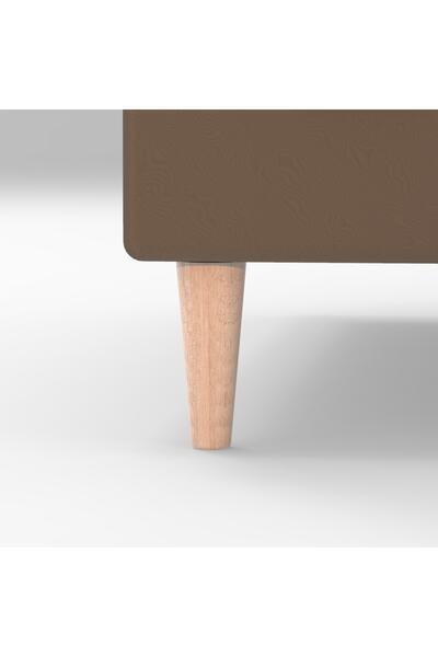 BLEG 4 X Ahşap Konik Ayak - 12cm - Ham Renk