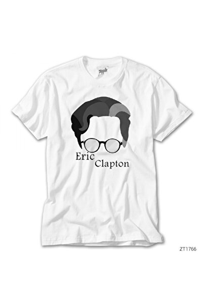 Z zepplin Tricou alb Eric Clapton Face
