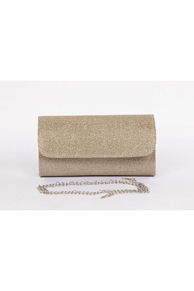 bibags Βραδινή τσάντα Gold Glitter