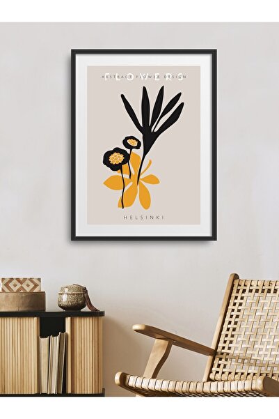 HOMEPACK Τραπέζι με αφηρημένο σχέδιο λουλουδιών μονό πλαίσιο 30x40 cm 40x60 c...