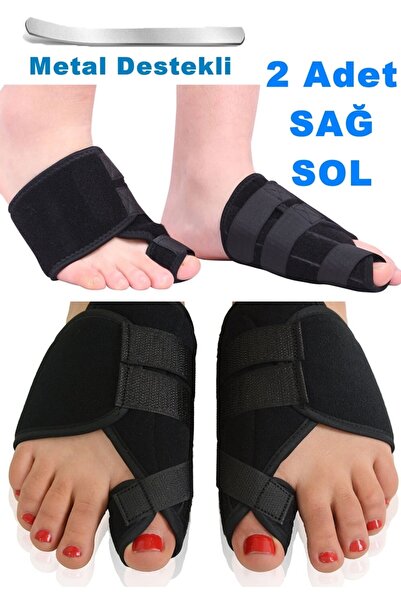 ARWEX Çift Halluks Valgus Metal Destekli Gece Ateli Ayak Baş Parmak Bunyon Ko...