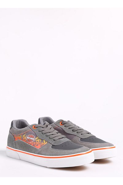 Harley Davidson 023m100350 Providence Gray - Leather Men's Sneakers