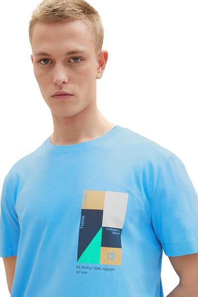 Tom Tailor Denim T-Shirt - Blau - Regular Fit