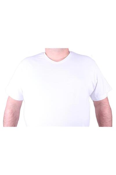 Starbattal Ανδρικό μπλουζάκι Lycra Basic με λαιμόκοψη 11170 Λευκό