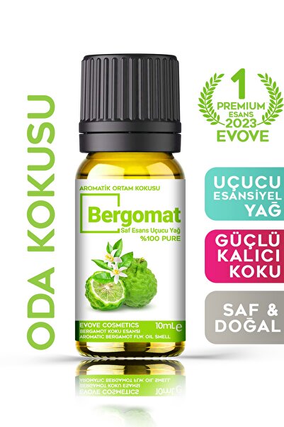 Evove Cosmetics Bergomat Esansiyel Yağ 10ml %100 Saf & Doğal Ortam Oda Kokusu...