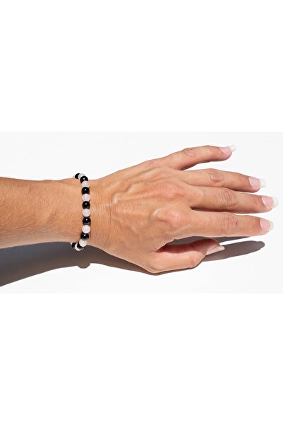 Padore Accessory Gül Bahçesi | Pembe Kuvars Ve Obsidyen Doğal Taş Bileklik | ...