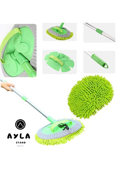 AYLA STAND Car Washing Equipment Water Flow Brush Soft Bristle Telescopic Long Handle Water Flow Car Brush