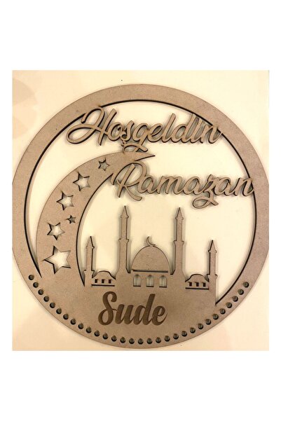 SOLMAZ Boyamaya Süslemeye Hazır Isme Özel Mübarek Ramazan Kapı Süsü 3 Mm Ham ...