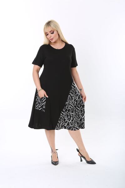 mezura tekstil Σταυρωτό μονό τσεπάκι με κοντό μανίκι μεσαίου μήκους Κομψό καλοκαιρινό χτενισμένο βαμβακερό φόρεμα