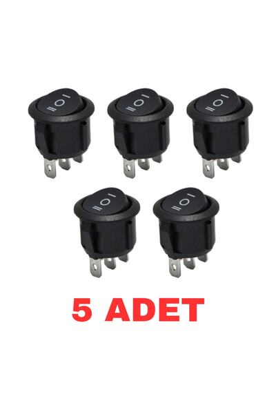 CupGel Aç Kapa 1-0-2 On Off On Çıt Çıt Düğme 12v 5 Adet Anahtar Düğme