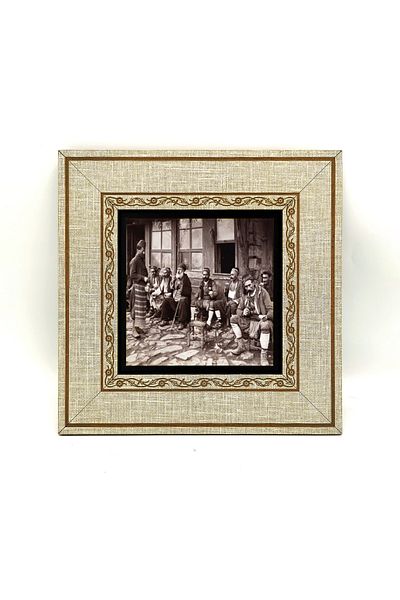 Sadrazam O cafenea în Istanbul Fotografie 1905 Pictură imprimată în cadru MDF 20cmx20 cm krt-136