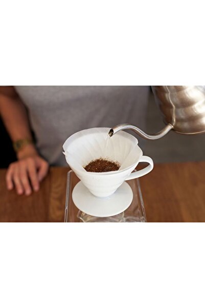 Grossberg Coffee V60-02 Seramik Dripper, V60-02 Uyumlu Filtre Kağıdı Set