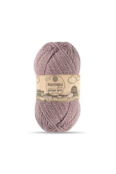 Kartopu Melange Wool K713 5 Pieces Wool Hand Knitting Thread Grape Juice