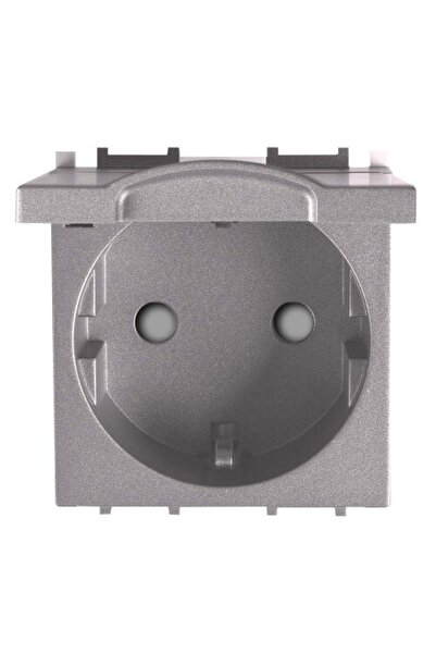 PANASONIC Viko Thea Modüler Antrasit 2m Kapaklı Topraklı Priz Mekanizma + Düğ...