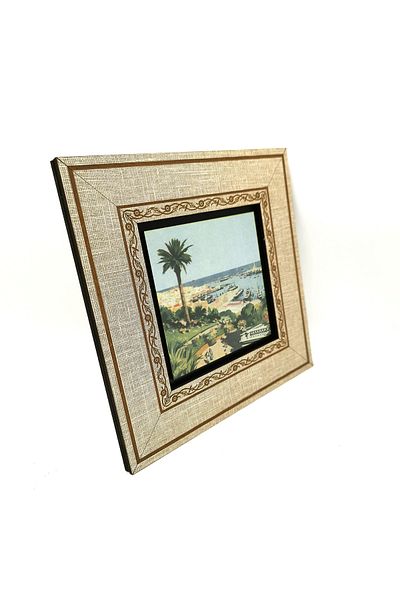 BAKSEPETE 20cmx20 Cm Krg-057 - Pictură cu cadru MDF imprimat cu imagine Italia