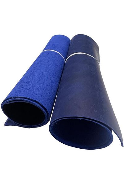DERİONLİNE Leather Hobby A4 Size Blue Premium Crazy Leather