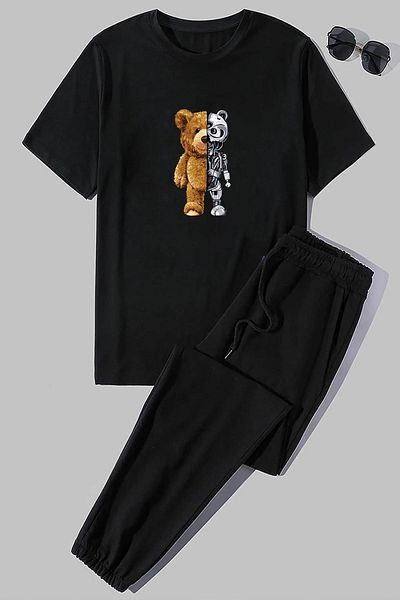 Trend Sizde Σετ φόρμας Unisex Boys Bear με εμπριμέ επάνω κάτω μέρος