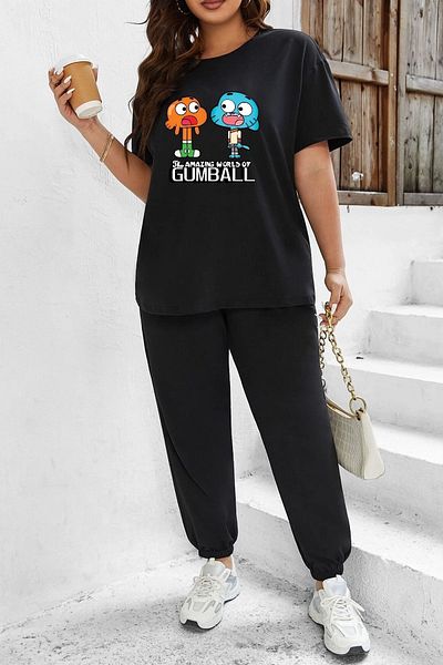 Trend Sizde Σετ φόρμας Unisex Gumball με στάμπα πάνω κάτω