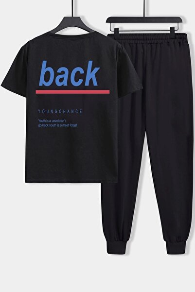 Trend Sizde Unisex Back Printed Top Bottom Tracksuit Set