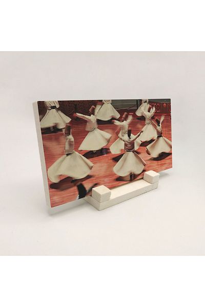 BAKSEPETE Mevlevi Rite Printed Natural Stone Tabletop