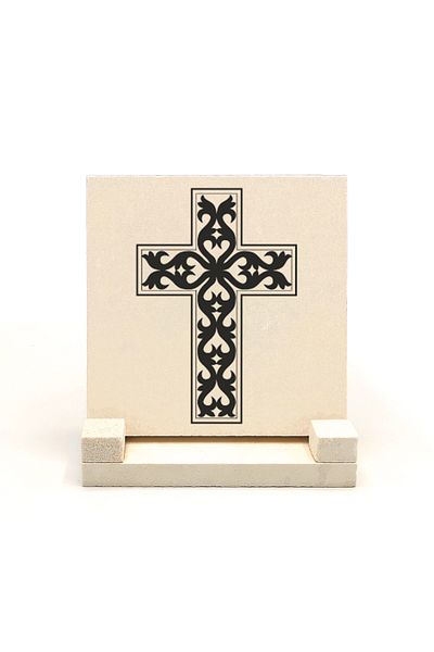 Sadrazam Cross Printed Natural Stone Tabletop