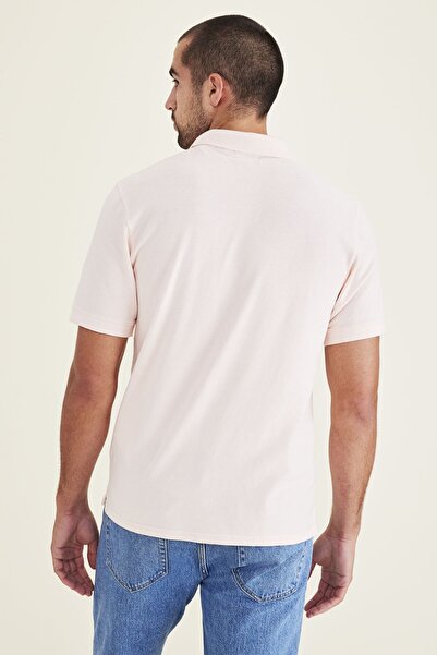 Dockers Μπλουζάκι πόλο με ριμπ κολάρο ροζ