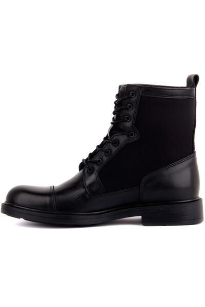 SailLakers - Siyah Deri Bağcıklı Erkek Bot 102-3508-7447