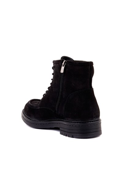 SailLakers - Μαύρα ανδρικά μποτάκια Nubuck με φερμουάρ 102-3577-GOL