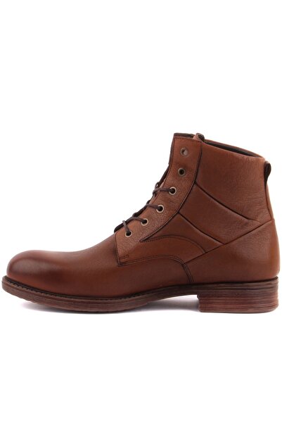 SailLakers - Ανδρικές μπότες με δερμάτινα κορδόνια 102-4016-GOL