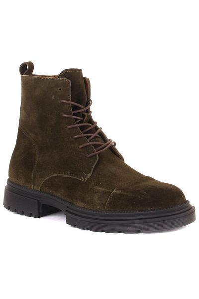 SailLakers - Khaki Suede, Lace-Up Men's Boots