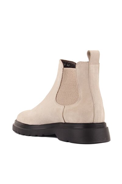 SailLakers - Bej Süet Erkek Chelsea Bot 102-8012-H1085