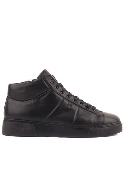 SailLakers - Black Leather Men's Zippered Boots