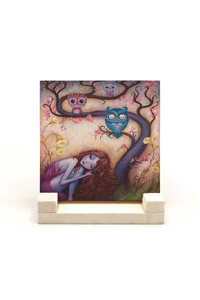 Sadrazam Natural Stone DesKtop - Owls and Girls Printed, 10x10 Krg-165