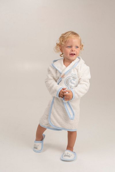 instababyrooms Prince 2 Piece Baby Bathrobe Children's Bathrobe Set Model 452