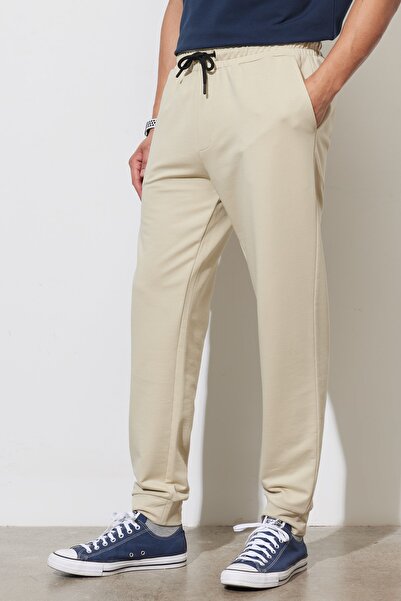 AC&Co / Altınyıldız Classics بنطال رياضي مريح من القطن بجيوب وقصة عادية