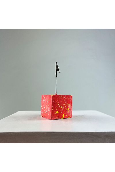 oasis decoration Red Splash Cube Note Holder