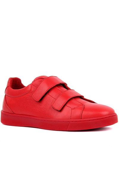 SailLakers حذاء كاجوال رجالي من الجلد الطبيعي باللون الأحمر 101-3615-18866 R8 RED SCOTCH
