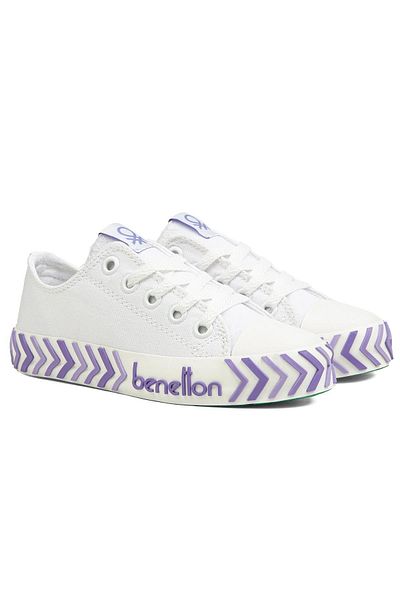 Benetton ® |   Bn-90635-3409 Alb Liliac - Pantofi sport pentru copii