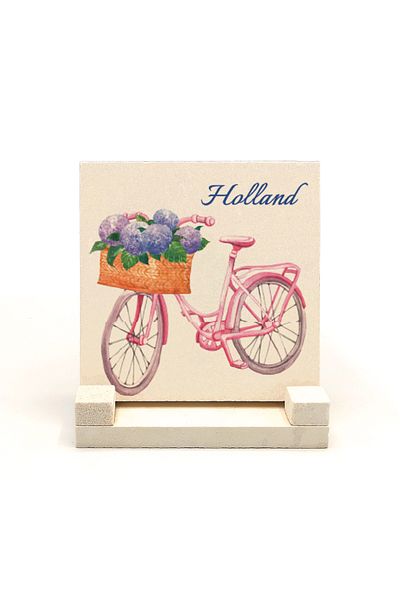 Sadrazam Natural Stone Desktop with Dutch Bicycle Image Printed