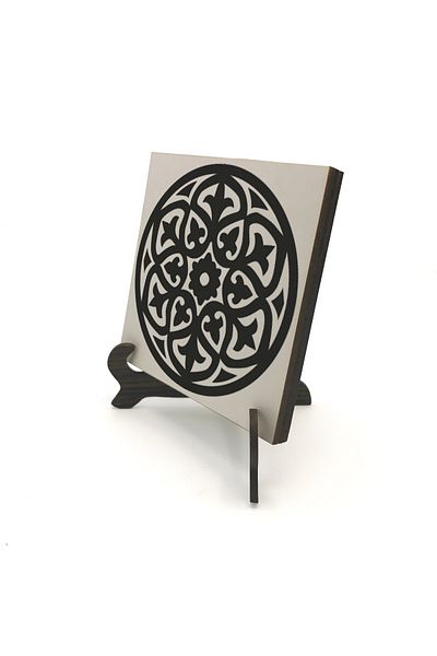 Sadrazam Baroque Pattern Printed MDF Desktop