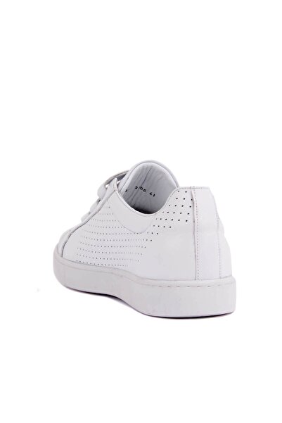 SailLakers - Λευκά δερμάτινα ανδρικά παπούτσια με velcro 101-3706-18866