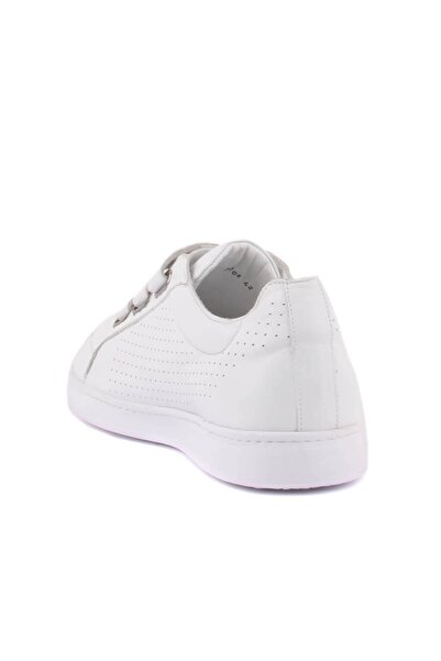 SailLakers - Λευκά δερμάτινα ανδρικά παπούτσια Velcro 101-3706-HE754