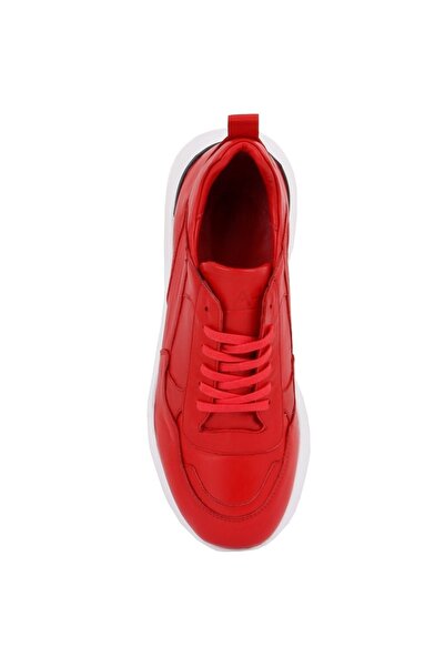 SailLakers - Red Leather Men's Sneaker 101-3687-He-950