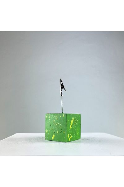 oasis decoration Green Splash Cube Note Holder