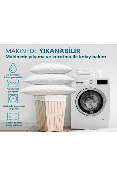 MEKA TEKSTİL 5 Pieces Antiallergic Bead Silicone Pillow 600 Gr/ 50x70