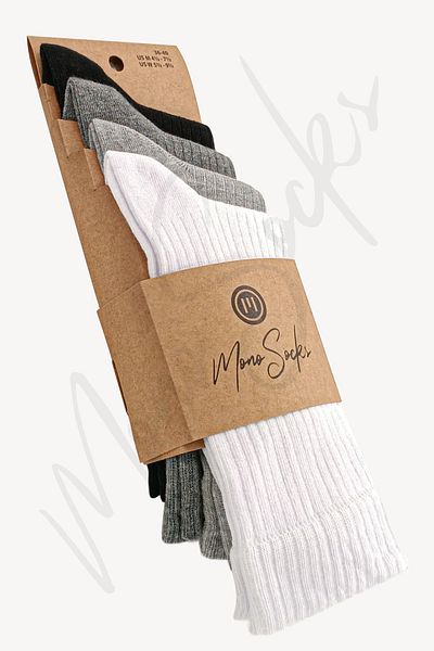 Mono Socks Оребрени основни чорапи