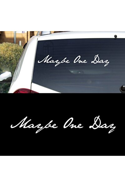 Melek Pazarı ملصق سيارة مقاس 15 × 3 سم ربما يوم واحد، ربما يوم واحد