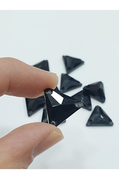 CRYSTALSHOP Piatră de cristal - Triunghi negru de 16 mm (50 buc.)