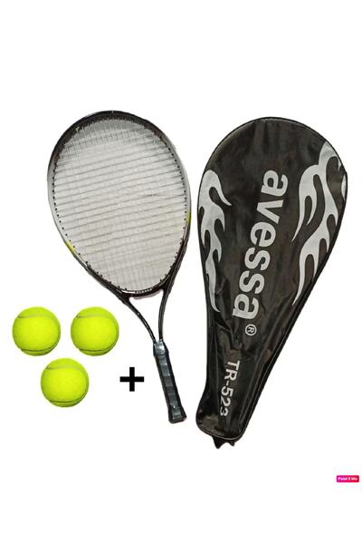 AVESSA Tr-523 23 Inç Yetişkin Kort Tenis Raketi Seti 200 Gr + Taşıma Çantası + 3 Adet Tenis Topu