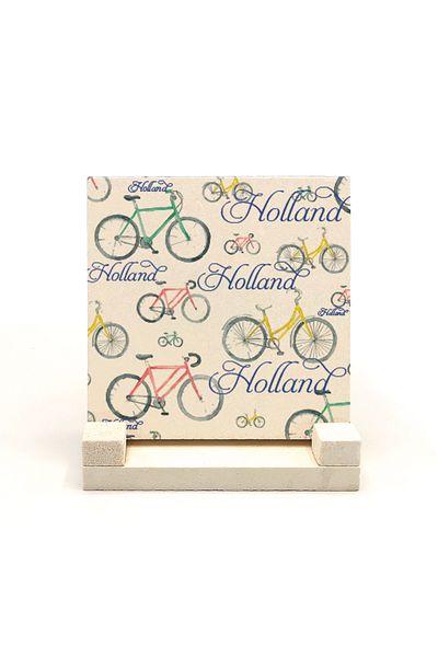 Sadrazam Natural Stone Desktop with Dutch Bicycle Image Printed